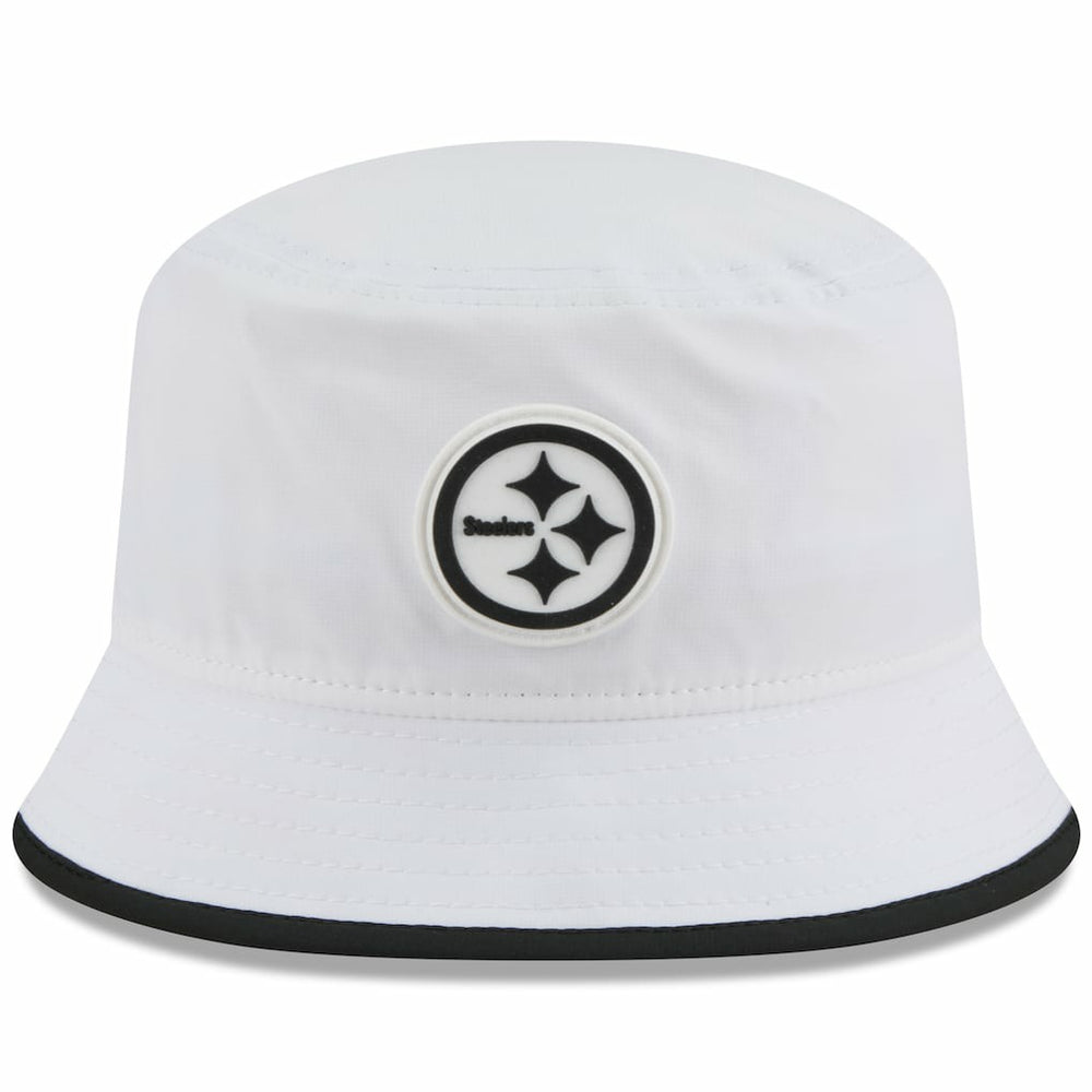 Pittsburgh Steelers New Era 2025 NFL Training Camp Stretch Bucket Hat - White - NFL