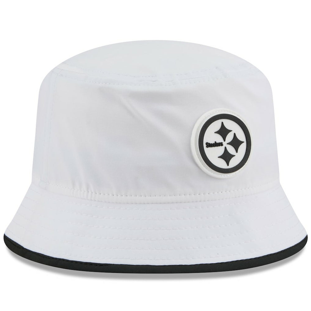 Pittsburgh Steelers New Era 2025 NFL Training Camp Stretch Bucket Hat - White - NFL