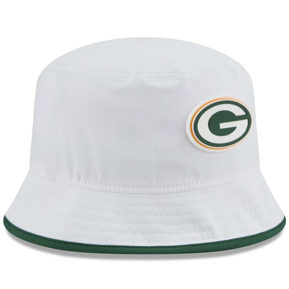 Green Bay Packers New Era 2025 NFL Training Camp Stretch Bucket Hat - White - NFL