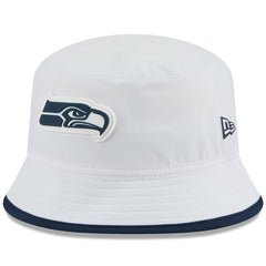 Seattle Seahawks New Era 2025 NFL Training Camp Stretch Bucket Hat - White - NFL