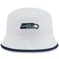 Seattle Seahawks New Era 2025 NFL Training Camp Stretch Bucket Hat - White - NFL