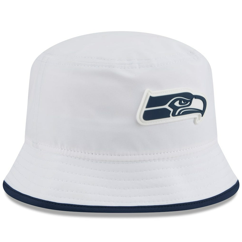 Seattle Seahawks New Era 2025 NFL Training Camp Stretch Bucket Hat - White - NFL