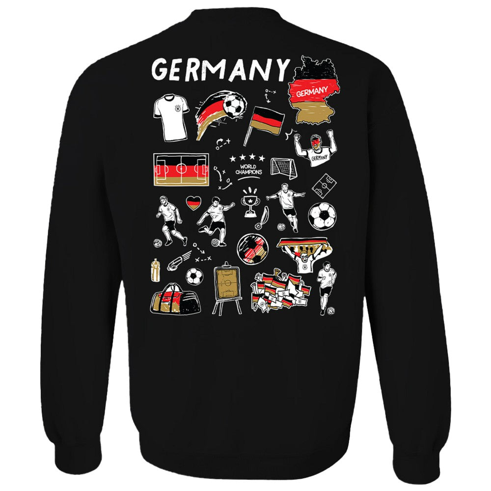 Germany National Team Vive La Fete Women's Impressions Artwork Pullover Sweatshirt Black