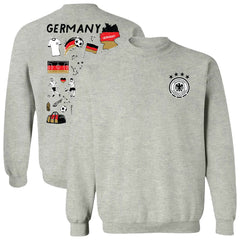 Germany National Team Vive La Fete Women's Impressions Artwork Pullover Sweatshirt Gray