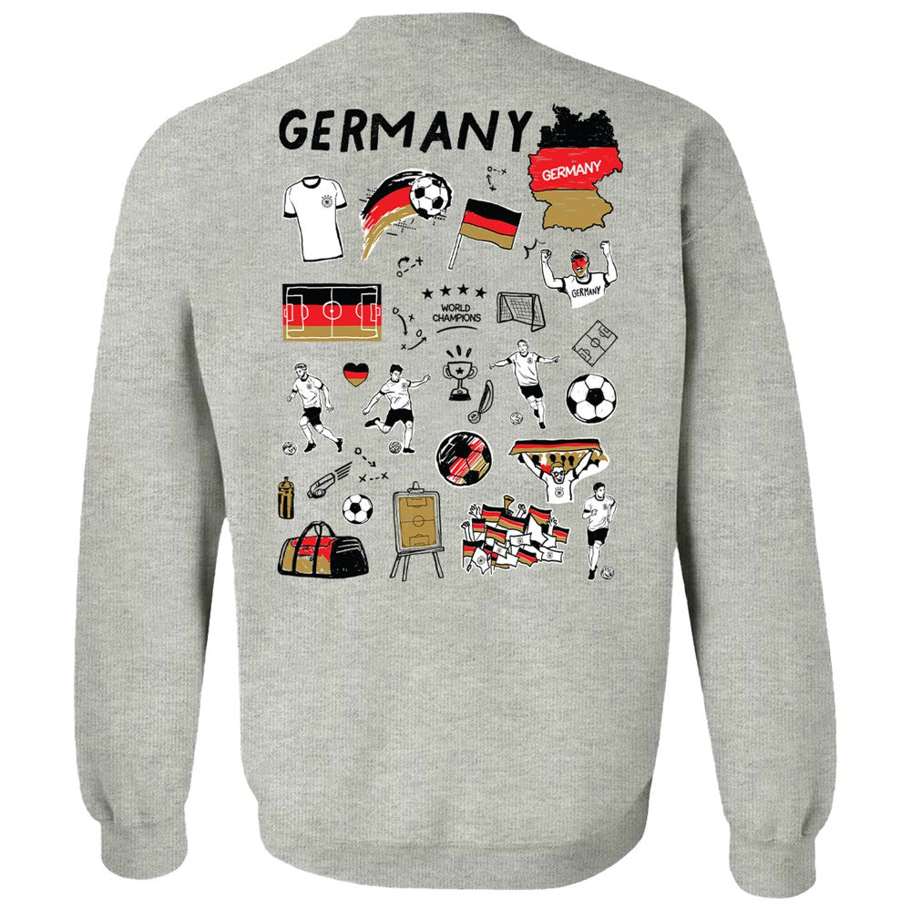 Germany National Team Vive La Fete Women's Impressions Artwork Pullover Sweatshirt Gray