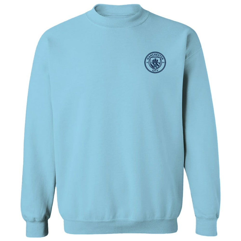 Manchester City Vive La Fete Women's Impressions Artwork Pullover Sweatshirt Sky Blue
