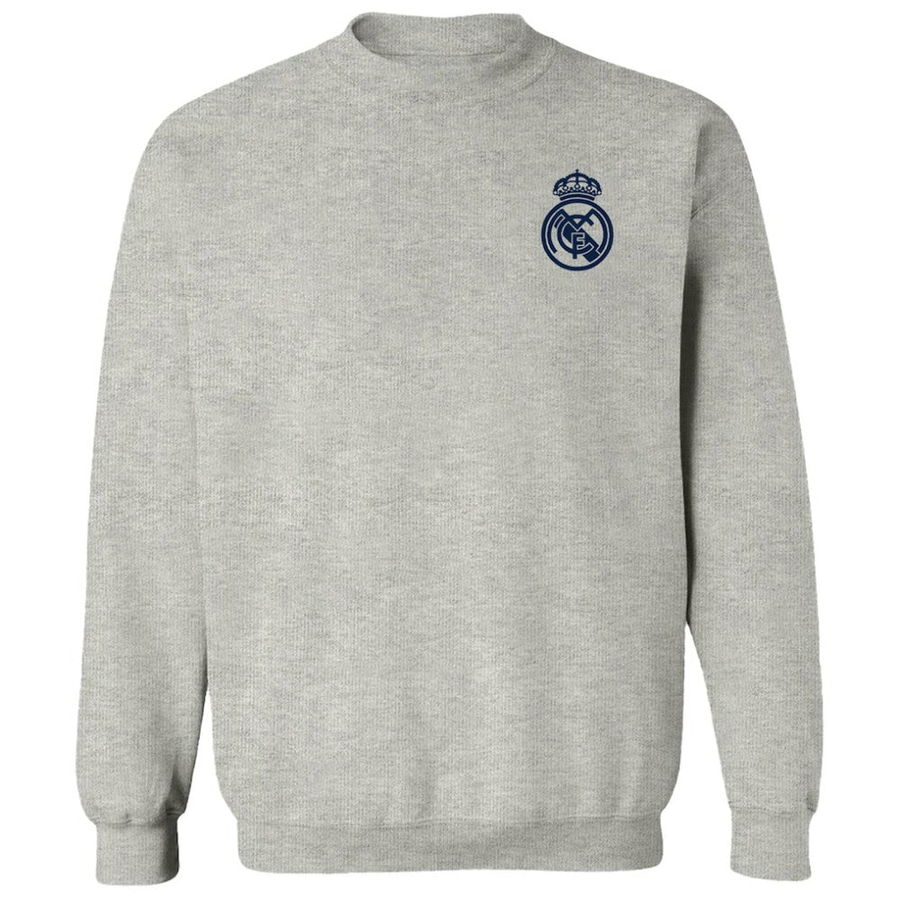 Real Madrid Vive La Fete Women's Impressions Artwork Pullover Sweatshirt Gray