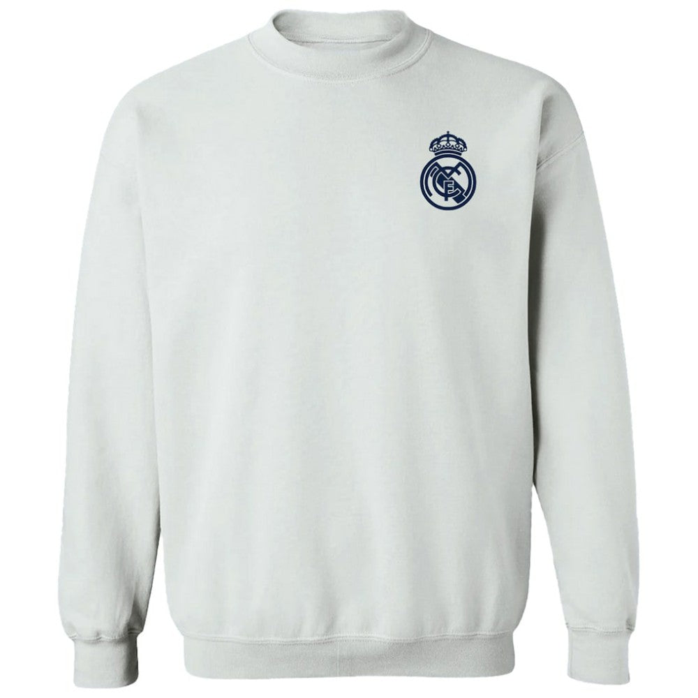 Real Madrid Vive La Fete Women's Impressions Artwork Pullover Sweatshirt White