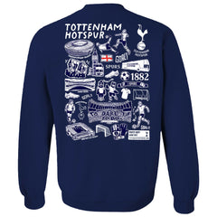 Tottenham Hotspur Vive La Fete Women's Impressions Artwork Pullover Sweatshirt Navy