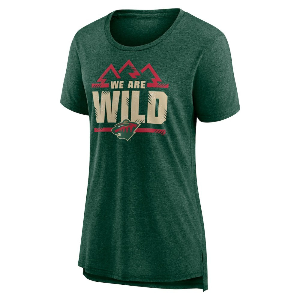Minnesota Wild Women's Shout Out Tri-Blend T-Shirt - Green | NHL sale