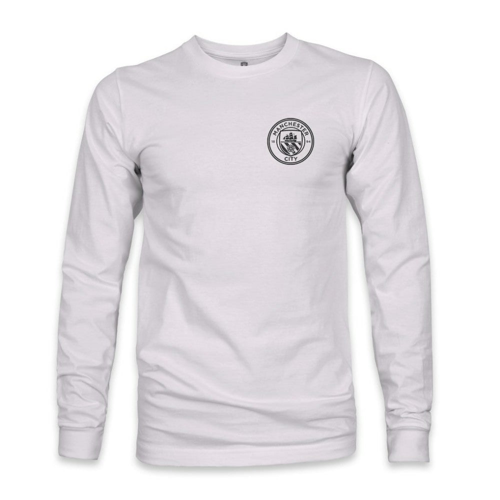 Manchester City 1863FC Back Team Arch Long Sleeve T-Shirt Gray