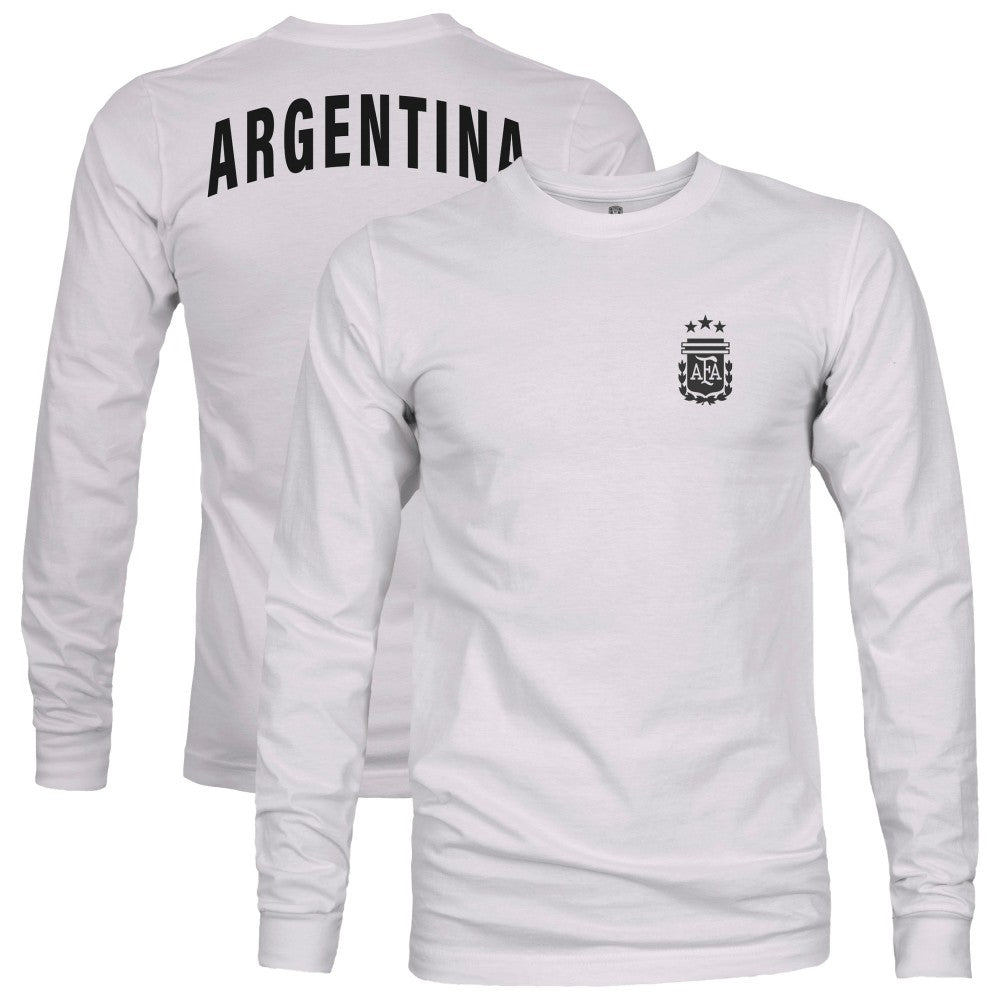 Argentina National Team 1863FC Back Team Arch Long Sleeve T-Shirt Gray