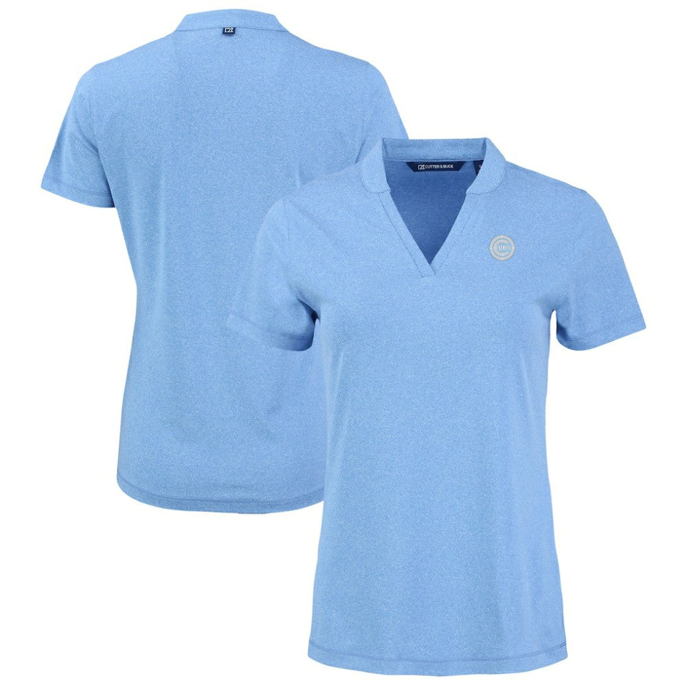 Chicago Cubs Cutter & Buck Forge Heathered Stretch Blade Top Online