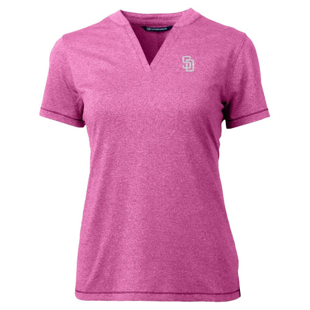 San Diego Padres Cutter & Buck Forge Heathered Stretch Blade Top for sale