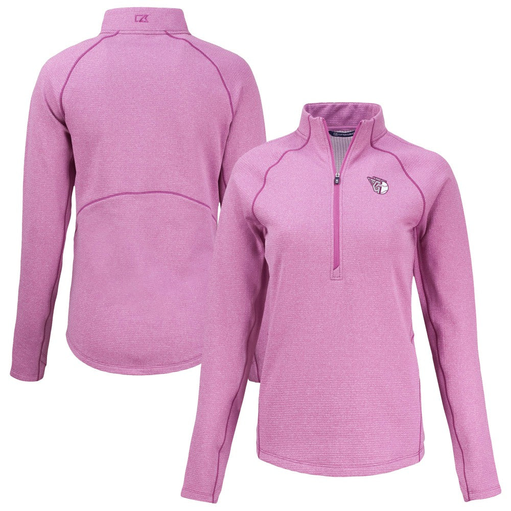 Cleveland Guardians Cutter & Buck Women's Peshastin Eco Fleece Recycled Half-Zip Jacket Discount