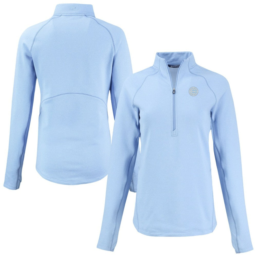 Chicago Cubs Cutter & Buck Women's Peshastin Eco Fleece Recycled Half-Zip Jacket Sale