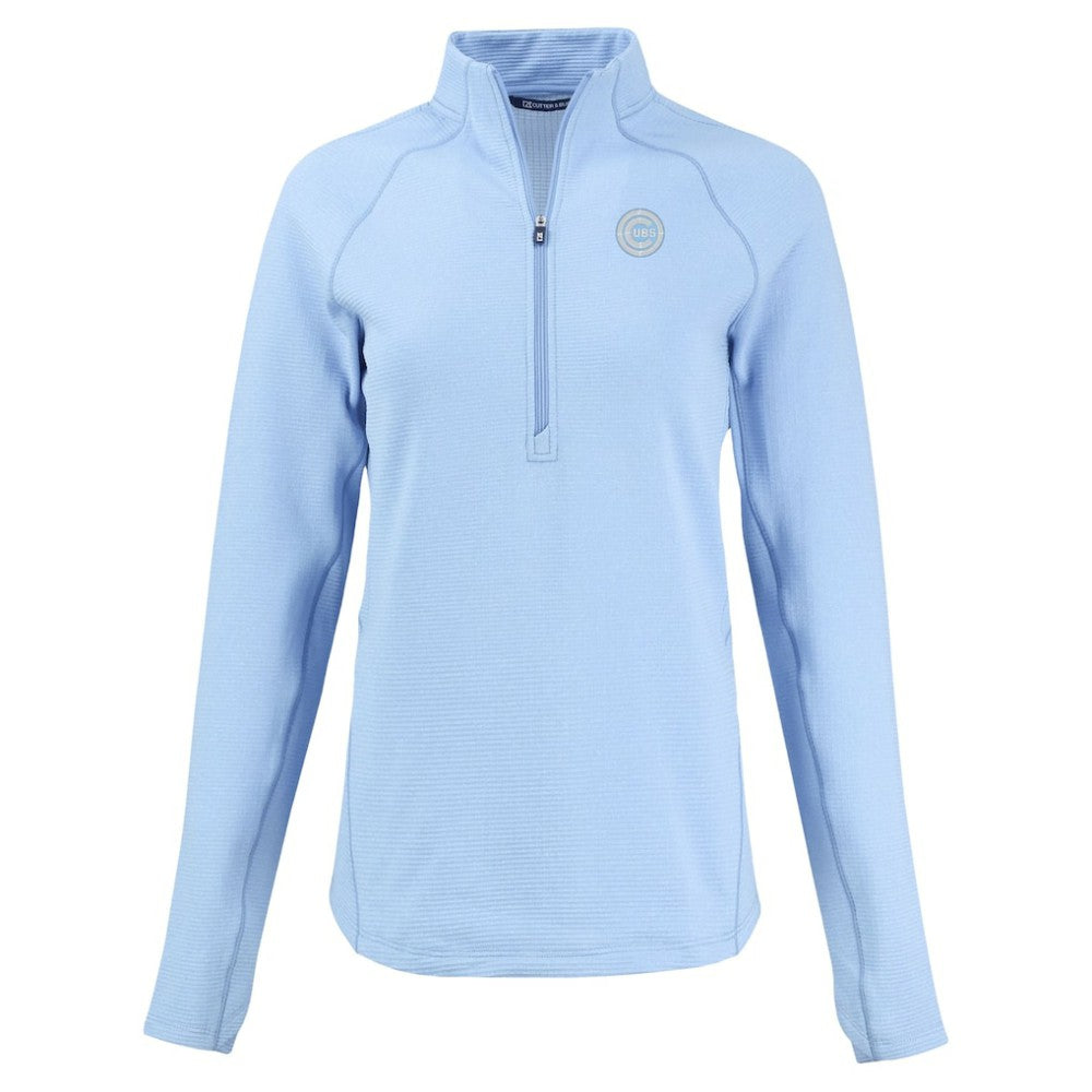 Chicago Cubs Cutter & Buck Women's Peshastin Eco Fleece Recycled Half-Zip Jacket Sale
