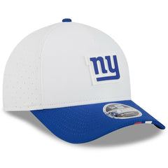 New York Giants New Era Youth 2025 NFL Training Camp A-Frame 9FORTY Adjustable Hat - White/Royal - NFL