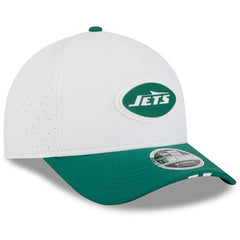 New York Jets New Era Youth 2025 NFL Training Camp A-Frame 9FORTY Adjustable Hat - White/Green - NFL