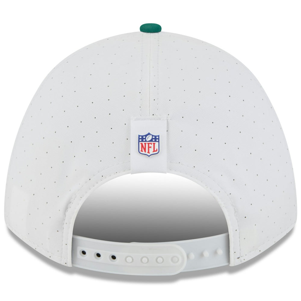 New York Jets New Era Youth 2025 NFL Training Camp A-Frame 9FORTY Adjustable Hat - White/Green - NFL