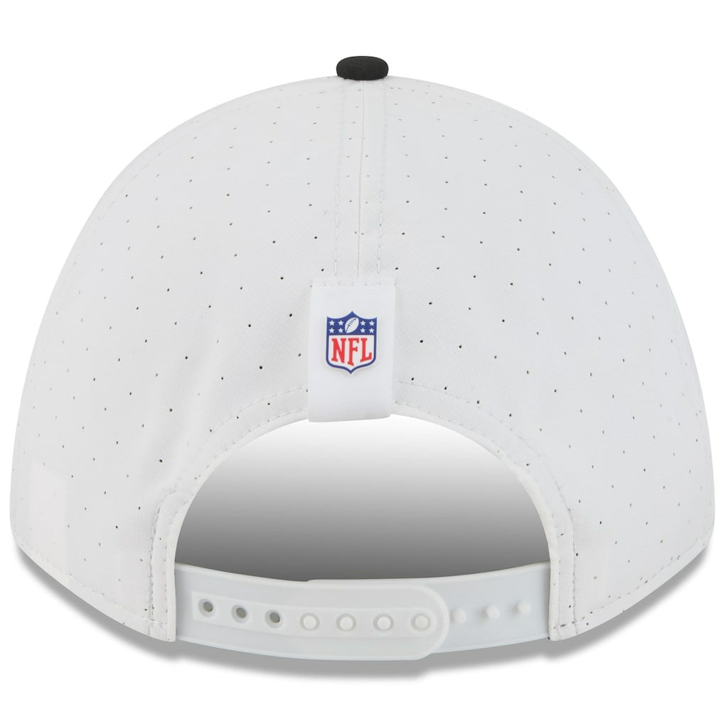 Pittsburgh Steelers New Era Youth 2025 NFL Training Camp A-Frame 9FORTY Adjustable Hat - White/Black - NFL