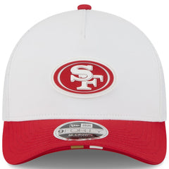 San Francisco 49ers New Era Youth 2025 NFL Training Camp A-Frame 9FORTY Adjustable Hat - White/Scarlet - NFL