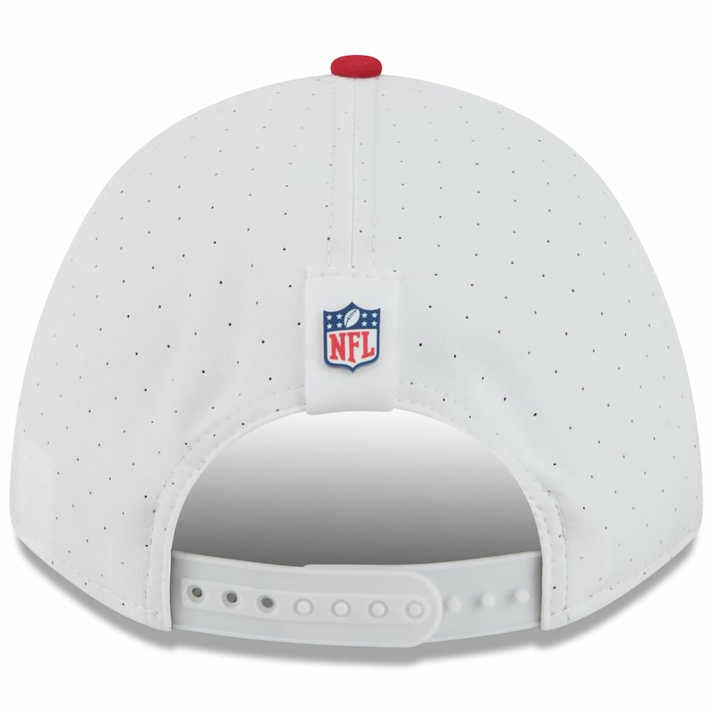 San Francisco 49ers New Era Youth 2025 NFL Training Camp A-Frame 9FORTY Adjustable Hat - White/Scarlet - NFL