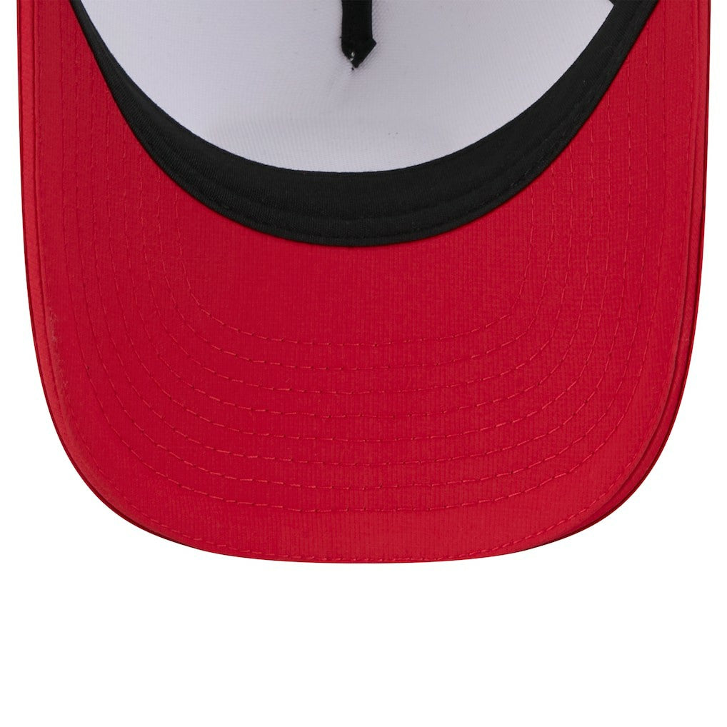 San Francisco 49ers New Era Youth 2025 NFL Training Camp A-Frame 9FORTY Adjustable Hat - White/Scarlet - NFL