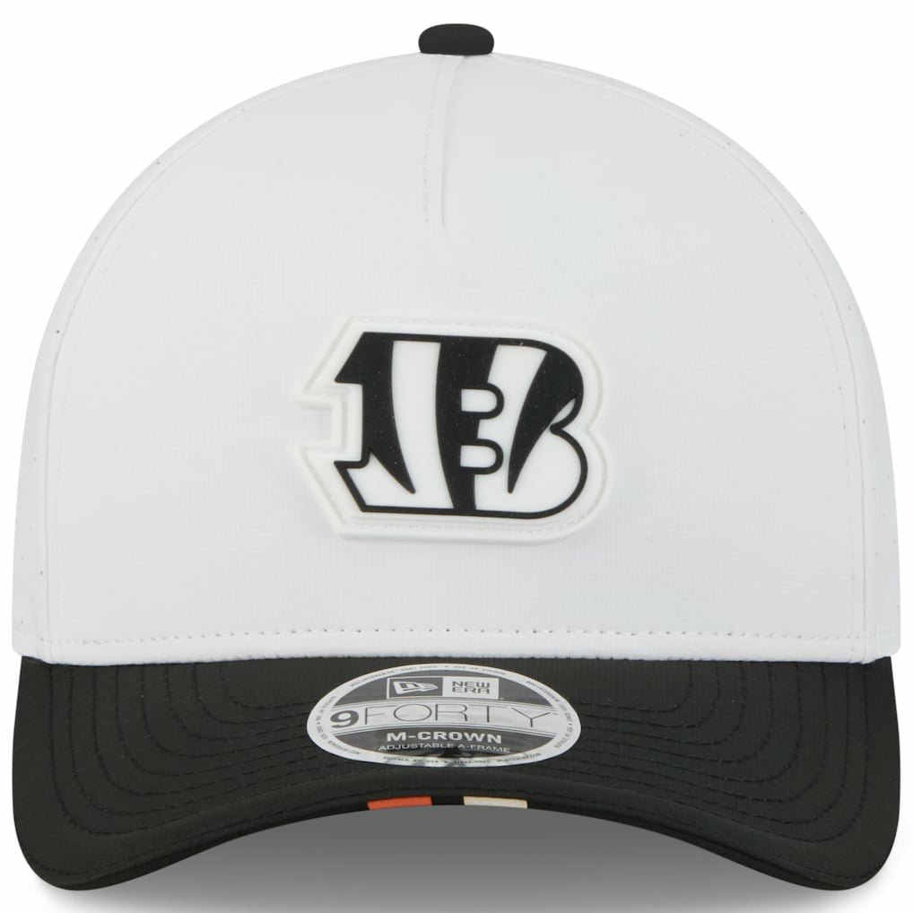 Cincinnati Bengals New Era Preschool 2025 NFL Training Camp A-Frame 9FORTY Adjustable Hat - White/Black - NFL