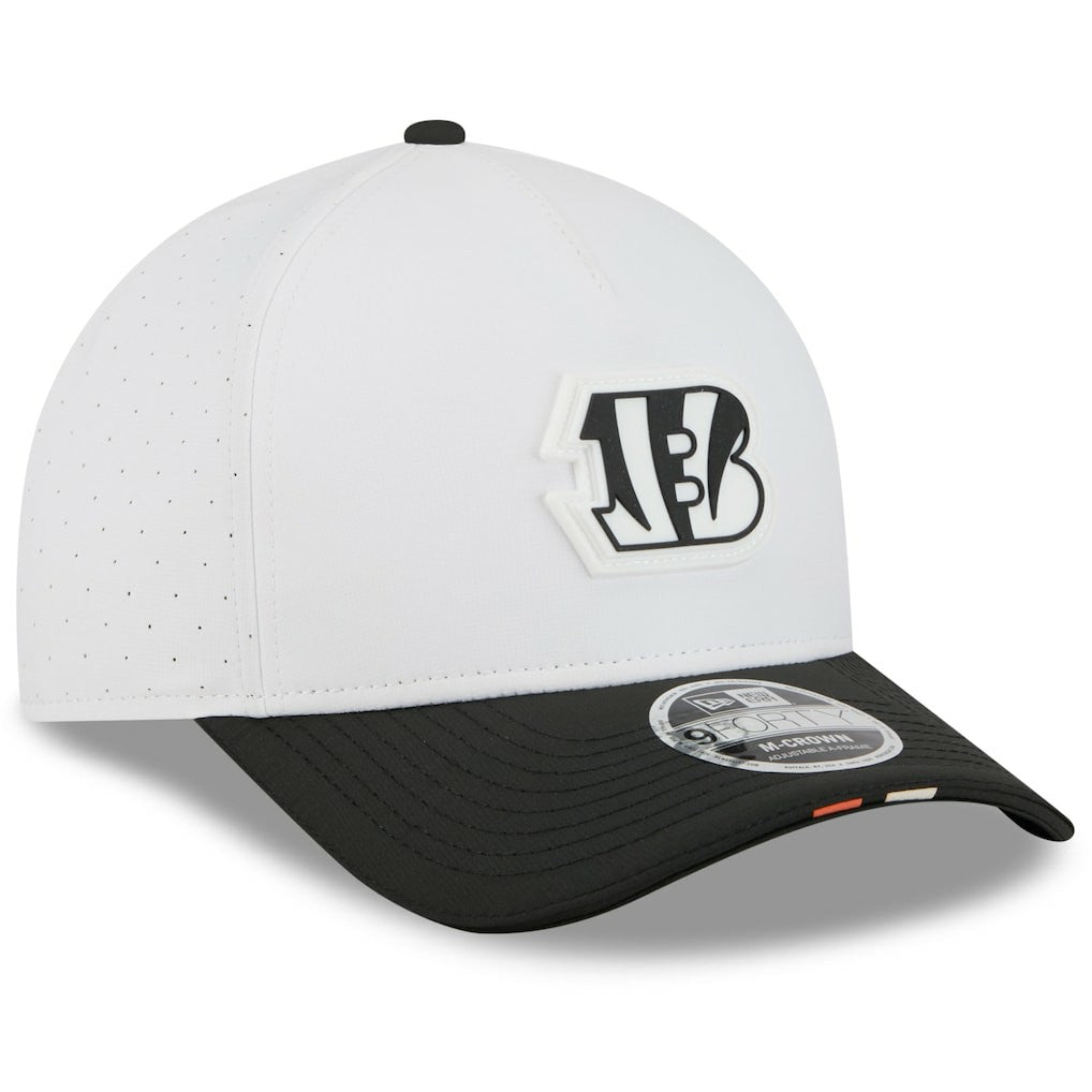 Cincinnati Bengals New Era Preschool 2025 NFL Training Camp A-Frame 9FORTY Adjustable Hat - White/Black - NFL