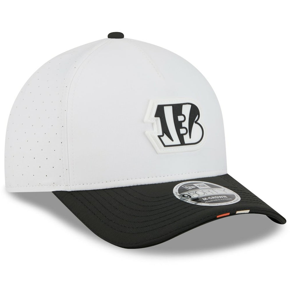 Cincinnati Bengals New Era Preschool 2025 NFL Training Camp A-Frame 9FORTY Adjustable Hat - White/Black - NFL