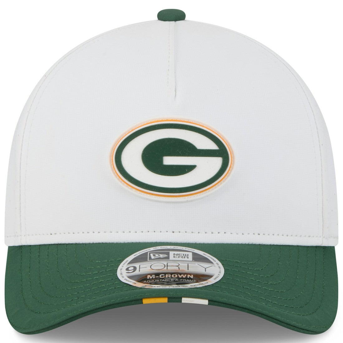 Green Bay Packers New Era Youth 2025 NFL Training Camp A-Frame 9FORTY Adjustable Hat - White/Green - NFL