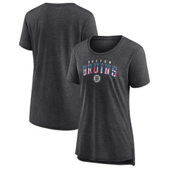 Boston Bruins Women's Proud Tri-Blend T-Shirt - Gray | NHL sale