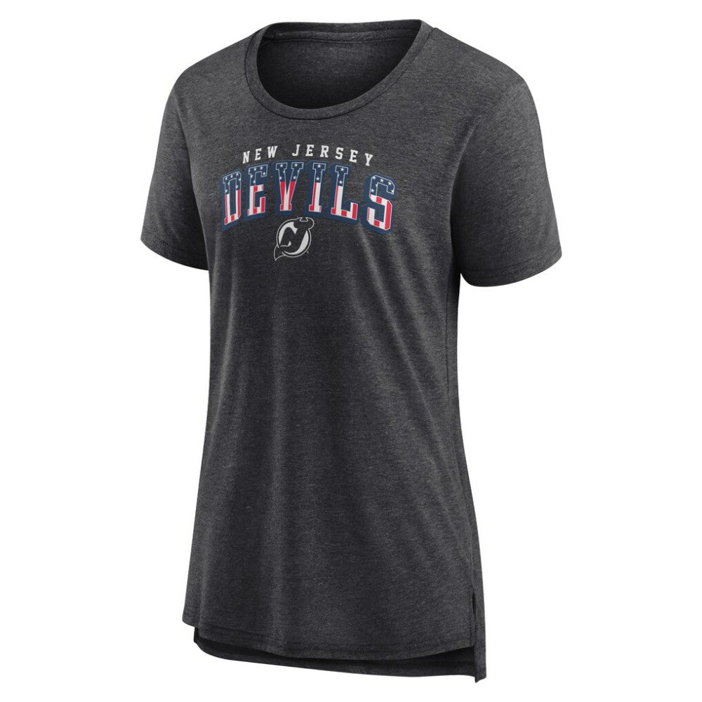 New Jersey Devils Women's Proud Tri-Blend T-Shirt - Gray | NHL discount