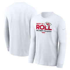 Kansas City Chiefs 2024 AFC West Division Champions Locker Room Trophy Collection Long Sleeve T-Shirt - White - Nike