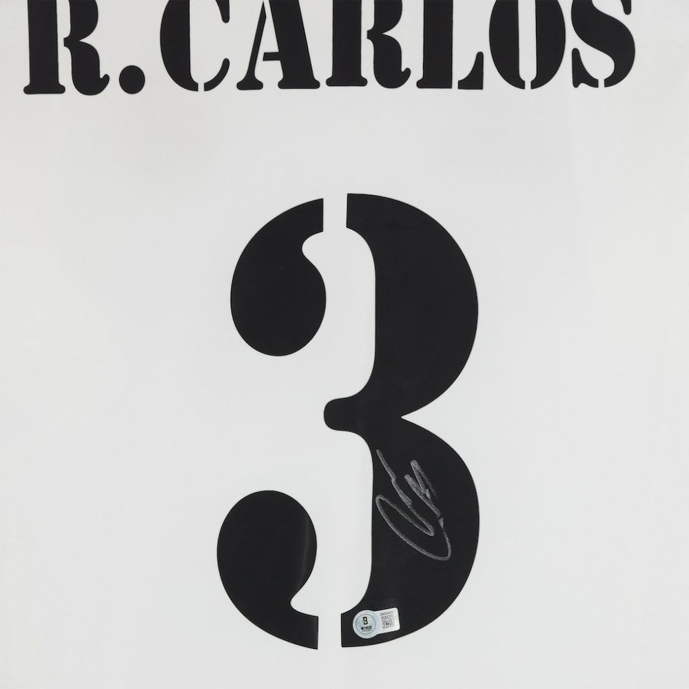 Fanatics - Roberto Carlos Real Madrid Autographed 2024-25 White Home Jersey - BAS