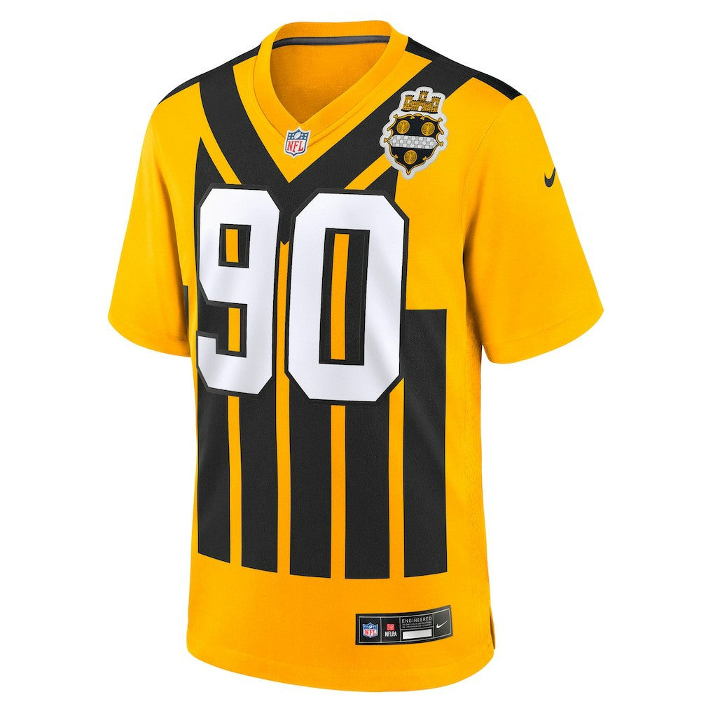 T.J. Watt Pittsburgh Steelers Youth Alternate 1933 Throwback Game Jersey - Gold - Nike