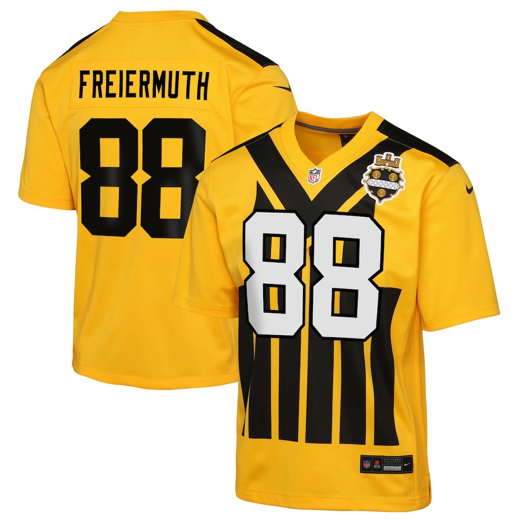 Pat Freiermuth Pittsburgh Steelers Youth Alternate 1933 Throwback Game Jersey - Gold - Nike