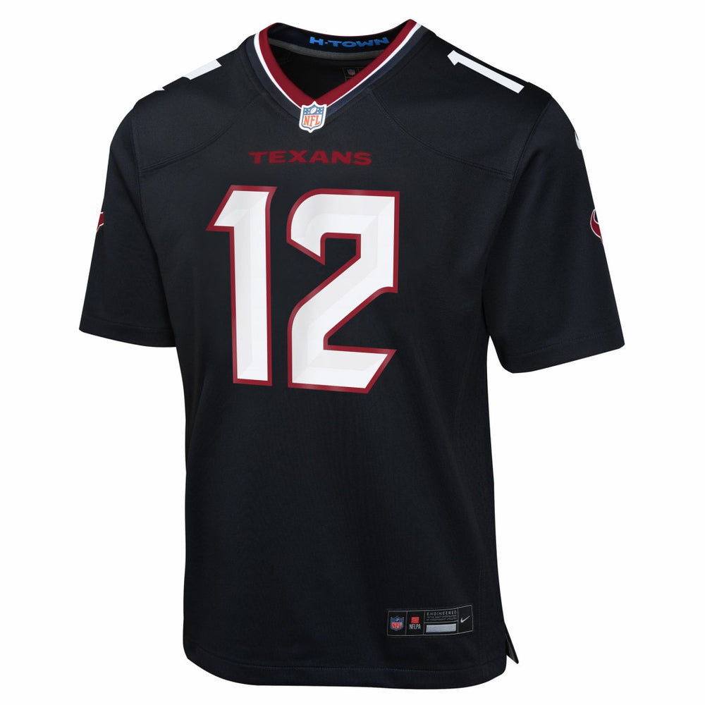 Nico Collins Houston Texans Youth Team Game Jersey - Navy - Nike