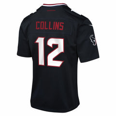 Nico Collins Houston Texans Youth Team Game Jersey - Navy - Nike
