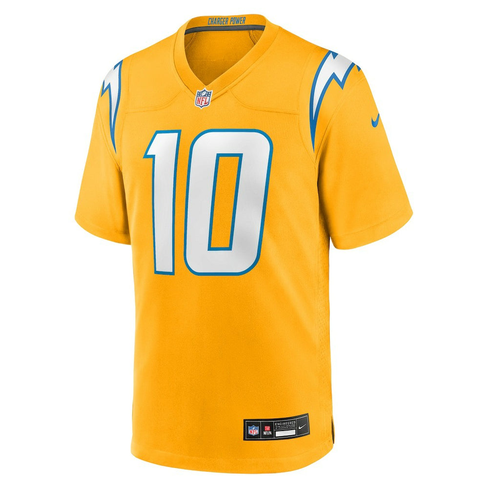 Justin Herbert Los Angeles Chargers Youth Alternate Charger Power Game Player Jersey - Gold - Nike
