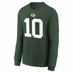 Jordan Love Green Bay Packers Youth Player Name & Number Long Sleeve T-Shirt - Green - Nike