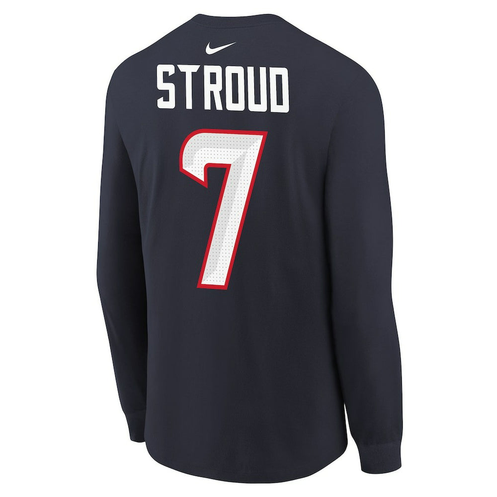 C.J. Stroud Houston Texans Youth Player Name & Number Long Sleeve T-Shirt - Navy - Nike