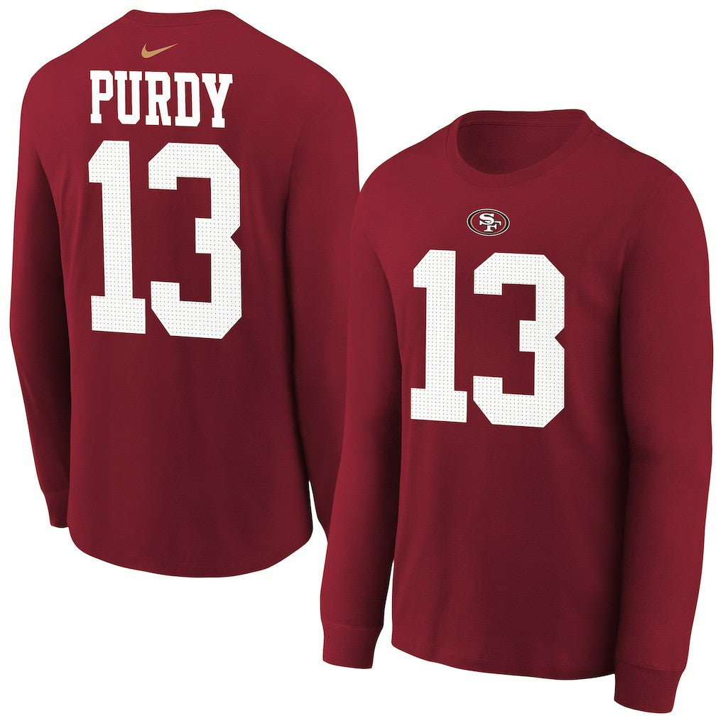 Brock Purdy San Francisco 49ers Youth Player Name & Number Long Sleeve T-Shirt - Scarlet - Nike