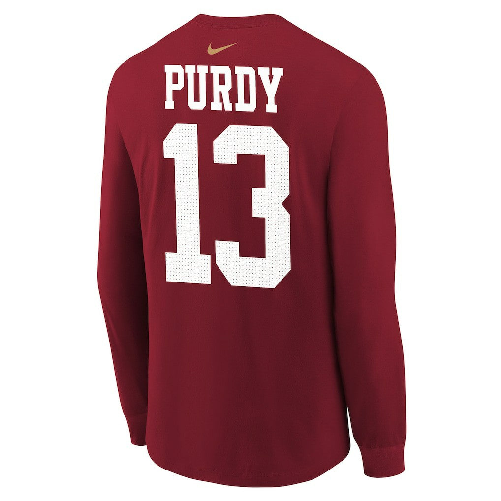 Brock Purdy San Francisco 49ers Youth Player Name & Number Long Sleeve T-Shirt - Scarlet - Nike