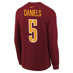 Jayden Daniels Washington Commanders Youth Player Name & Number Long Sleeve T-Shirt - Burgundy - Nike
