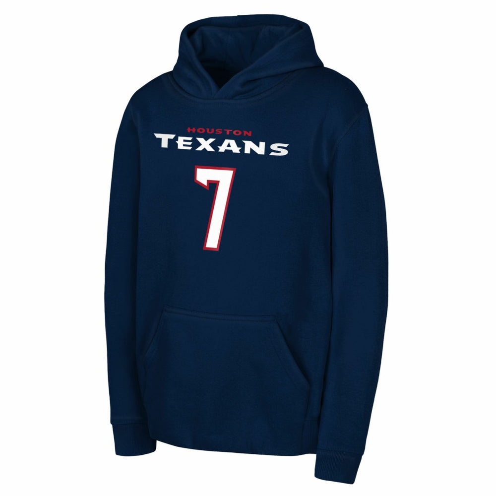 C.J. Stroud Houston Texans Outerstuff Mainliner Player Name & Number Hoodie - Navy - NFL