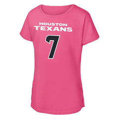 C.J. Stroud Houston Texans Outerstuff Girls Youth Player Name & Number T-Shirt - Pink - NFL