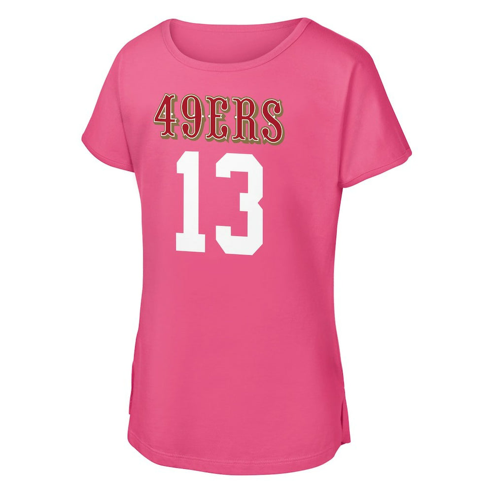 Brock Purdy San Francisco 49ers Outerstuff Girls Youth Player Name & Number T-Shirt - Pink - NFL