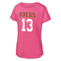 Brock Purdy San Francisco 49ers Outerstuff Girls Youth Player Name & Number T-Shirt - Pink - NFL